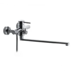 SUN3A-01 ванна одноваж. довг. поворот. гусак нерж. сталь Ø35 (хром)** {12/1}