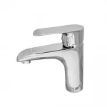 Смеситель для умывальника WEZER JEX1-650 однорычажный литой излив сплав крепление гайкой Ø40 хром