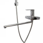 Смеситель для ванны WEZER NKM1-439 однорычажный с длинным поворотным изливом хромированный сплав Ø 35