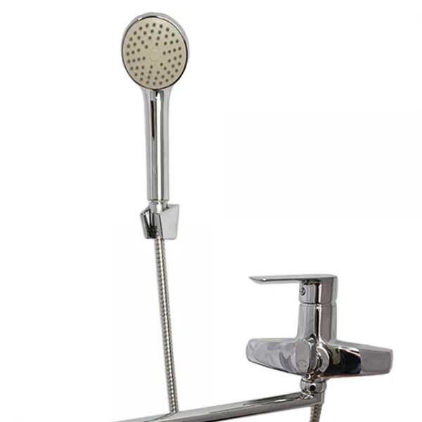 Смеситель для ванны WEZER NKM1-439 однорычажный с длинным поворотным изливом хромированный сплав Ø 35