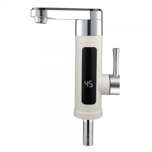 Проточный водонагреватель WEZER SDR-H11T 3.3 кВт с поворотным изливом и датчиком температуры крепления гайкой