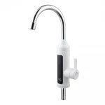 Проточный водонагреватель WEZER SDR-A11T 3.3 кВт однорычажный с высоким поворотным изливом и датчиком температуры крепления гайкой