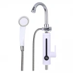 Проточный водонагреватель WEZER SDR-B8TR 3.3 кВт с датчиком температуры с поворотным изливом с термопредохранителем с душем