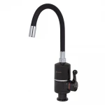 Проточный водонагреватель WEZER SDR-G05T-Black 3.0 кВт с поворотным гибким изливом и датчиком температуры