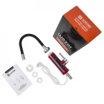 Проточный водонагреватель WEZER SDR-G16T-Red 3.3 кВт с гибким поворотным изливом и датчиком температуры крепления гайкой