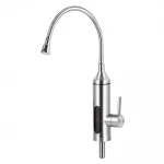 Проточный водонагреватель WEZER SDS-F06T 3 кВт с датчиком температуры с поворотным рефлекторным изливом из нержавеющей стали