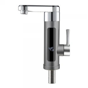 Проточный водонагреватель WEZER SDR-H16T-Grey 3.3 кВт с поворотным изливом и датчиком температуры крепления гайкой