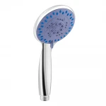 Воронка для душа WKY-46 круглая 3-х функциональная хромированная синяя ABS пластик