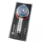 WKY-47 лійка кругла 3-х функц. душова хром-синя (мерседес) ABS пластик (блістер) {20/1}