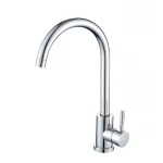 Смеситель для кухни SLAT MLT-40301CR однорычажный с поворотным изливом хромированный крепеж гайкой Ø35