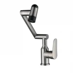 Змішувач для кухні SLAT SAT-40101GG з поворотним виливом діаметр 35 мм 