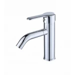 Смеситель для умывальника SLAT MLT-10302CR однорычажный литой излив хромированный Ø35