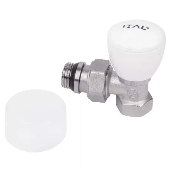 Вентиль рад. ручного регул. кутовий (верх) НІК 1/2