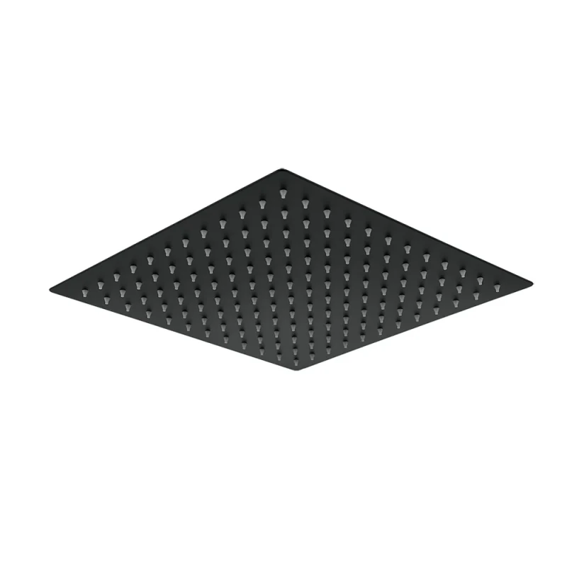 Воронка душевая потолочная WEZER WKY-21-BLACK 200x200 мм квадратная нержавеющая сталь черная