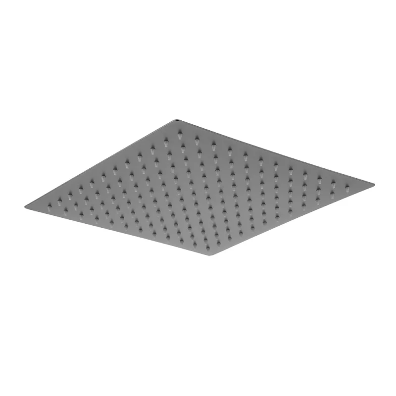 Лейка душевая потолочная WEZER WKY-21-GUNGREY квадратная 200x200 мм нержавеющая сталь оружейная сталь