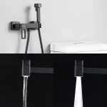 Смеситель для биде GAPPO G2017-6 однорычажный латунный черный диаметр 35 мм