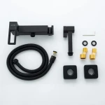 Смеситель для биде GAPPO G2017-6 однорычажный латунный черный диаметр 35 мм