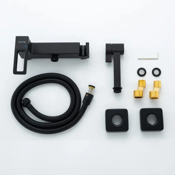 Смеситель для биде GAPPO G2017-6 однорычажный латунный черный диаметр 35 мм