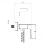 Смеситель для биде GAPPO G2017-6 однорычажный латунный черный диаметр 35 мм