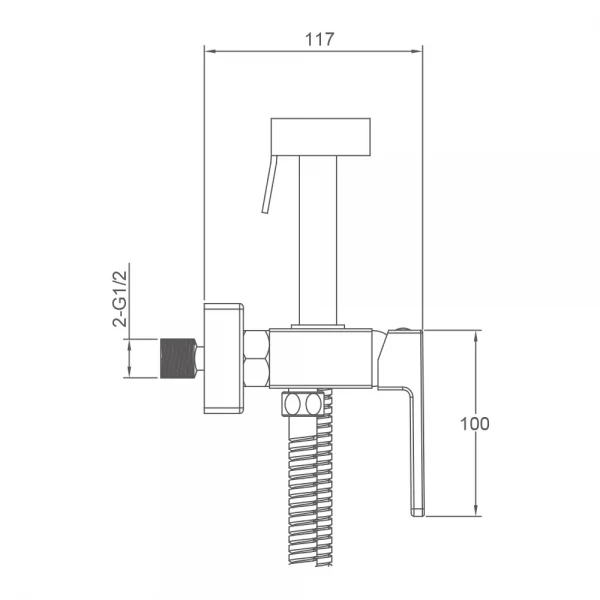 Душ гигиенический GAPPO G2017-9 однорычажный латунный Ø35