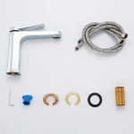 Смеситель для умывальника GAPPO G1010 однорычажный с литым изливом хромированный крепеж гайкой Ø35