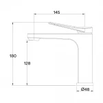 Смеситель для умывальника GAPPO G1010 однорычажный с литым изливом хромированный крепеж гайкой Ø35