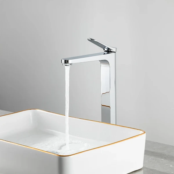 Смеситель для умывальника GAPPO G1010-2 однорычажный с литым изливом крепление гайкой хром