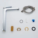 Смеситель для умывальника GAPPO G1010-2 однорычажный с литым изливом крепление гайкой хром