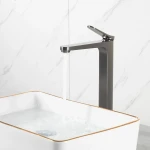 Смеситель для умывальника GAPPO G1010-29 высокий однорычажный с литым изливом латунный крепление гайкой Ø35