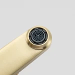 Смеситель для умывальника GAPPO G1010-3 однорычажный с литым изливом сатин золотой крепление гайкой Ø35