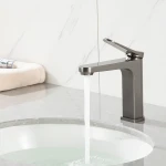 Смеситель для умывальника GAPPO G1010-9 однорычажный с литым изливом латунный крепеж гайкой Ø35