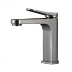 Смеситель для умывальника GAPPO G1010-9 однорычажный с литым изливом латунный крепеж гайкой Ø35