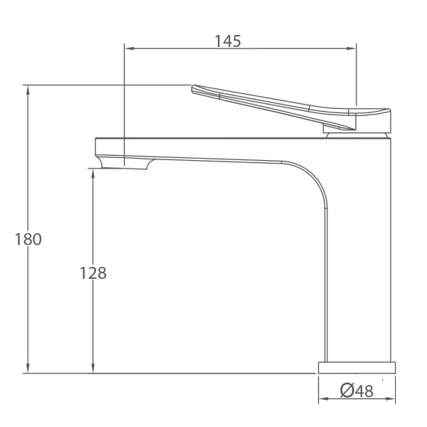 Смеситель для умывальника GAPPO G1010-9 однорычажный с литым изливом латунный крепеж гайкой Ø35