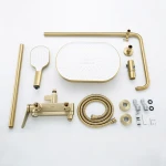 Душевая система GAPPO G2410-3 с тремя функциями латунная Ø35 золотой сатин