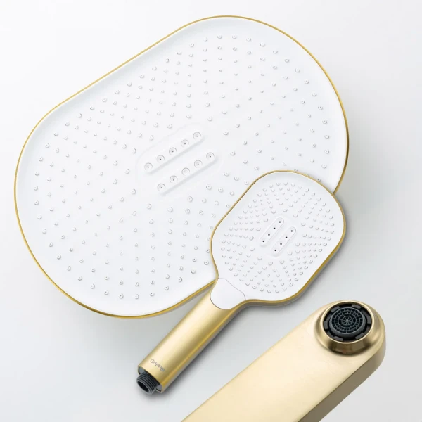 Душевая система GAPPO G2410-3 с тремя функциями латунная Ø35 золотой сатин