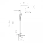Душевая система GAPPO G2410-9 с тремя функциями латунная Ø35 (гангрей)