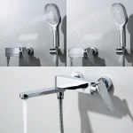 Смеситель для ванны GAPPO G3210 однорычажный с коротким поворотным изливом хромированный латунный Ø35