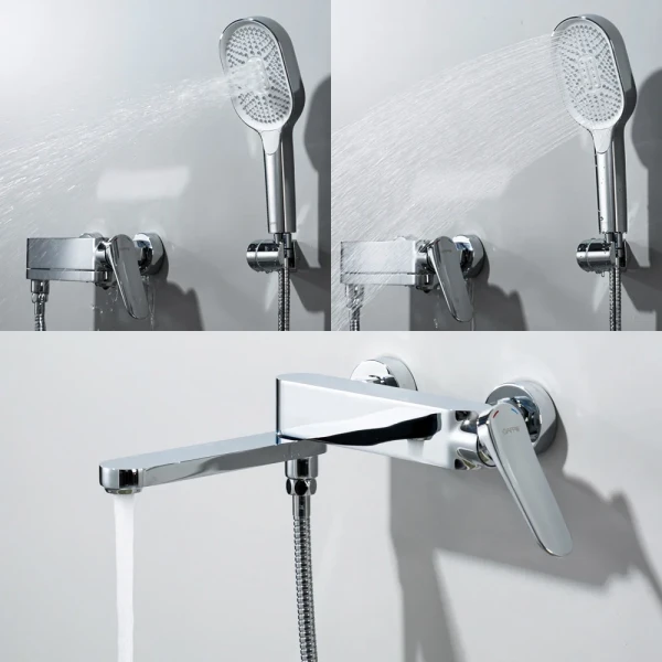 Смеситель для ванны GAPPO G3210 однорычажный с коротким поворотным изливом хромированный латунный Ø35