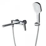 Смеситель для ванны GAPPO G3210 однорычажный с коротким поворотным изливом хромированный латунный Ø35