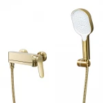 Смеситель для ванны GAPPO G3210-3 однорычажный с коротким поворотным изливом латунный золотой сатин Ø35