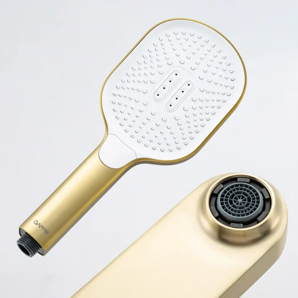 Смеситель для ванны GAPPO G3210-3 однорычажный с коротким поворотным изливом латунный золотой сатин Ø35