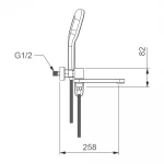 Смеситель для ванны GAPPO G3210-9 однорычажный с коротким поворотным изливом латунный Ø35