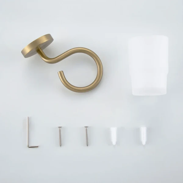 Стакан с держателем GAPPO G30706-3 золотой сатин