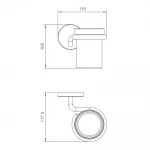 Стакан с держателем GAPPO G30706-3 золотой сатин