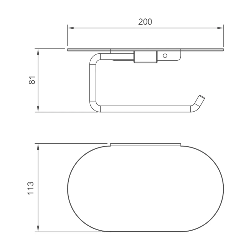 Держатель туалетной бумаги GAPPO G30703-3 200x113x81 мм с полкой золотой сатин