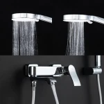 Смеситель для ванны FRAP F3275 однорычажный с поворотным изливом-переключателем хромированный латунный корпус Ø35