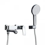 Смеситель для ванны FRAP F3275 однорычажный с поворотным изливом-переключателем хромированный латунный корпус Ø35