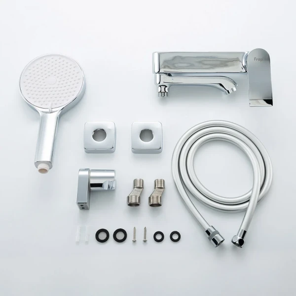 Смеситель для ванны FRAP F3275 однорычажный с поворотным изливом-переключателем хромированный латунный корпус Ø35