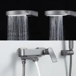 Смеситель для ванны FRAP F3275-19 однорычажный с литым изливом латунный корпус Ø35