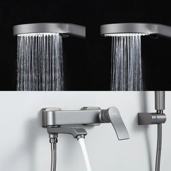 Смеситель для ванны FRAP F3275-19 однорычажный с литым изливом латунный корпус Ø35